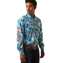 Men's Ariat Team Spencer Classic Fit Button Down Shirt #10043695X