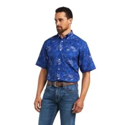 Men's Ariat Wrinkle Free Norman Classic Fit Button Down Shirt #10040547X (Big And Tall)
