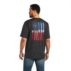 Men's Ariat Charger Vertical Flag T-Shirt #10040632