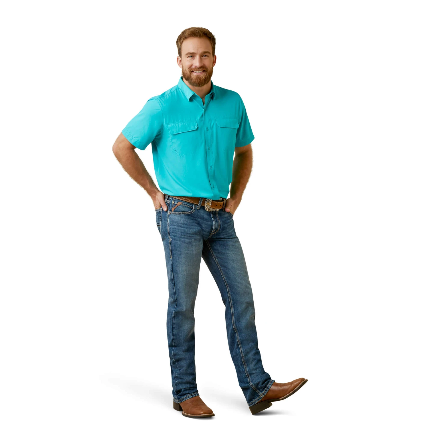 Men's Ariat VentTEK Outbound Fitted Button Down Shirt #10045036 - Image 4