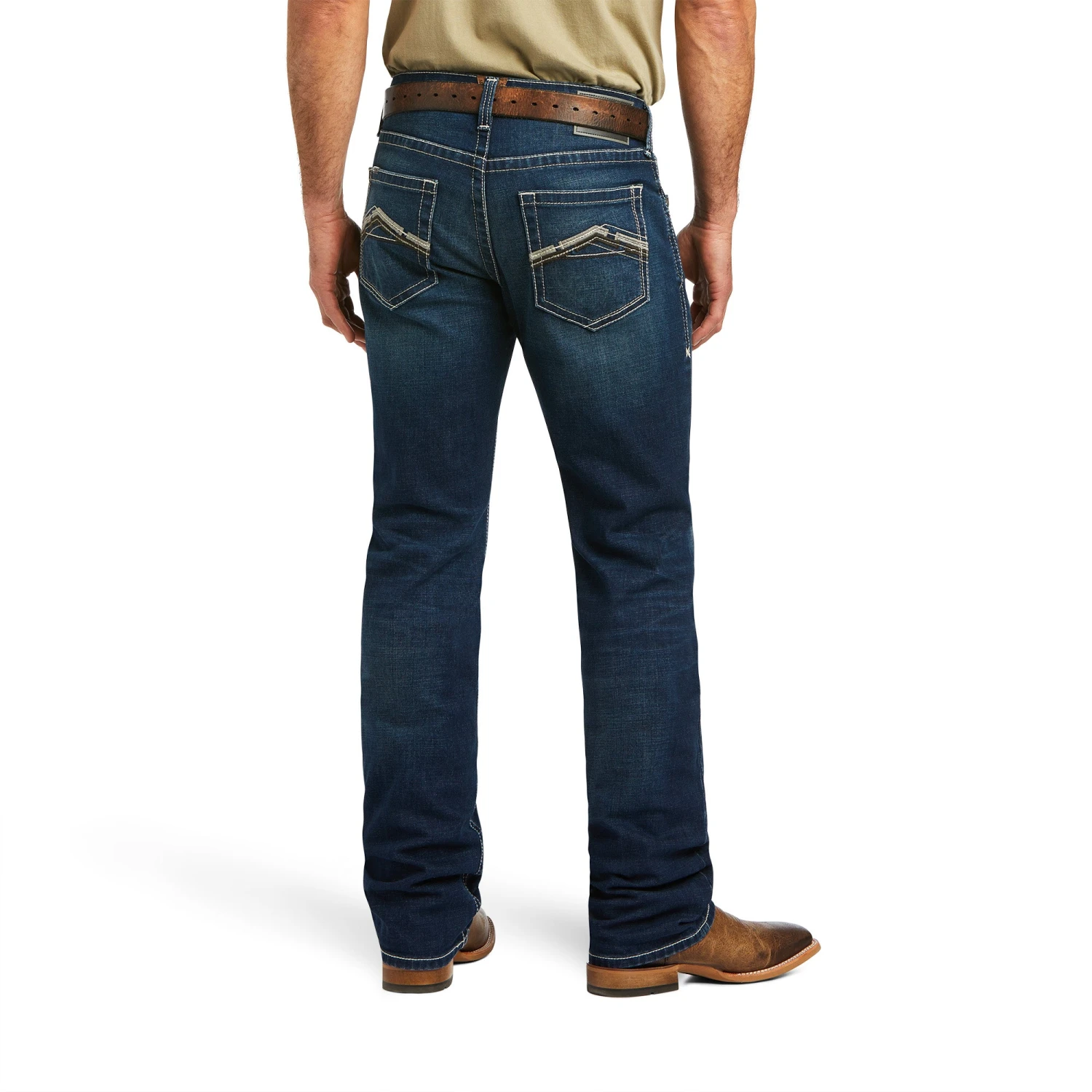 Men's Ariat M5 Straight Stretch Remming Stackable Straight Leg Jean #10040746 - Image 2