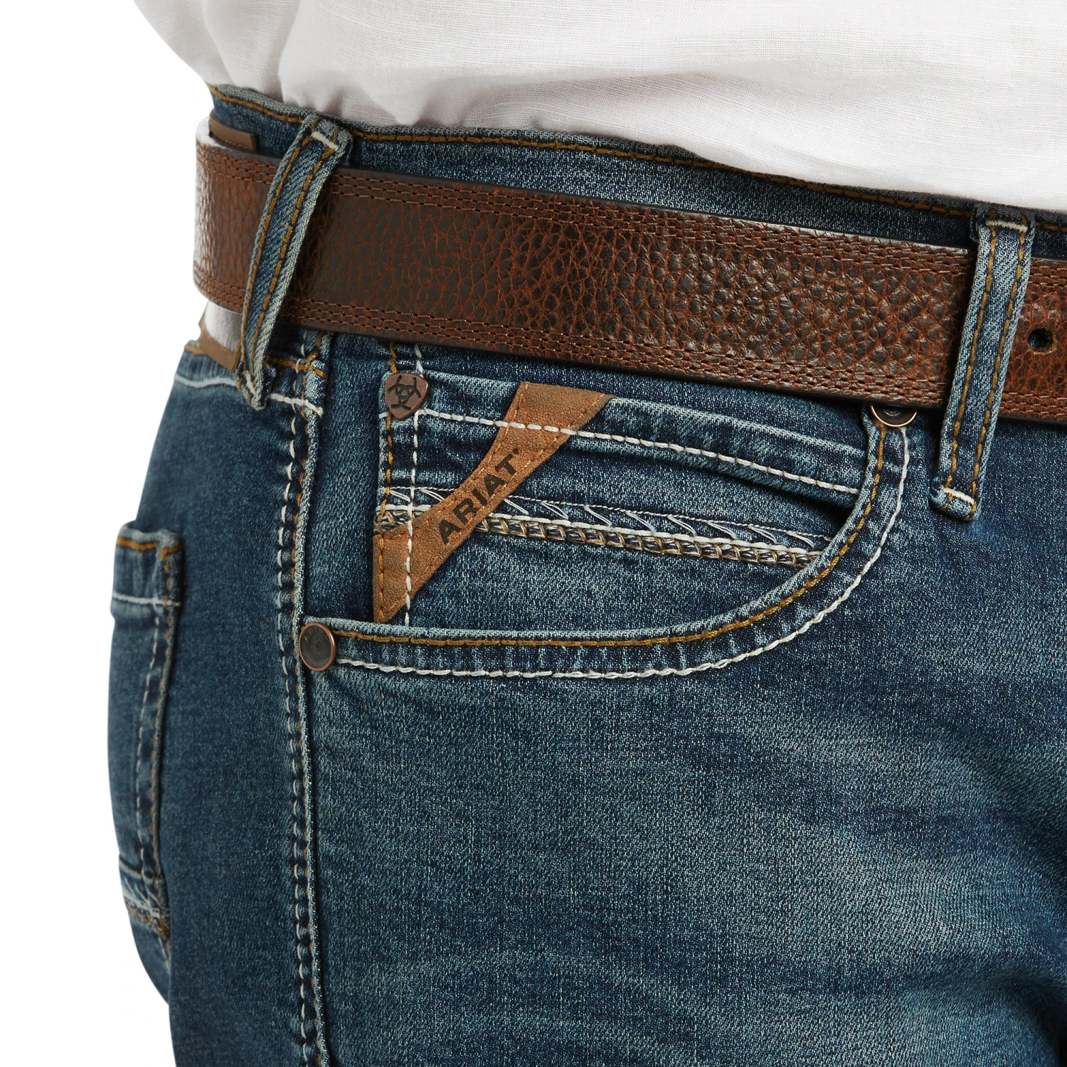 Men's Ariat M8 Modern TekStretch Sebastian Slim Leg Jean #10039625 - Image 4