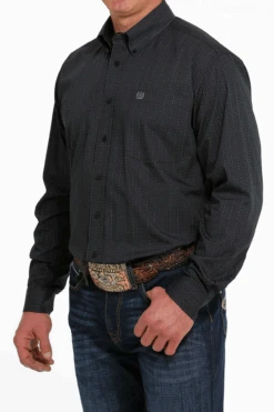 Men's Cinch Black Button Down Shirt #MTW1105500BLK