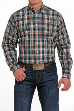 Men's Cinch Plaid Button Down Shirt #MTW1105494