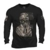Men's Nine Line Long Sleeve T-Shirt #Black E9-TEDDY-LS