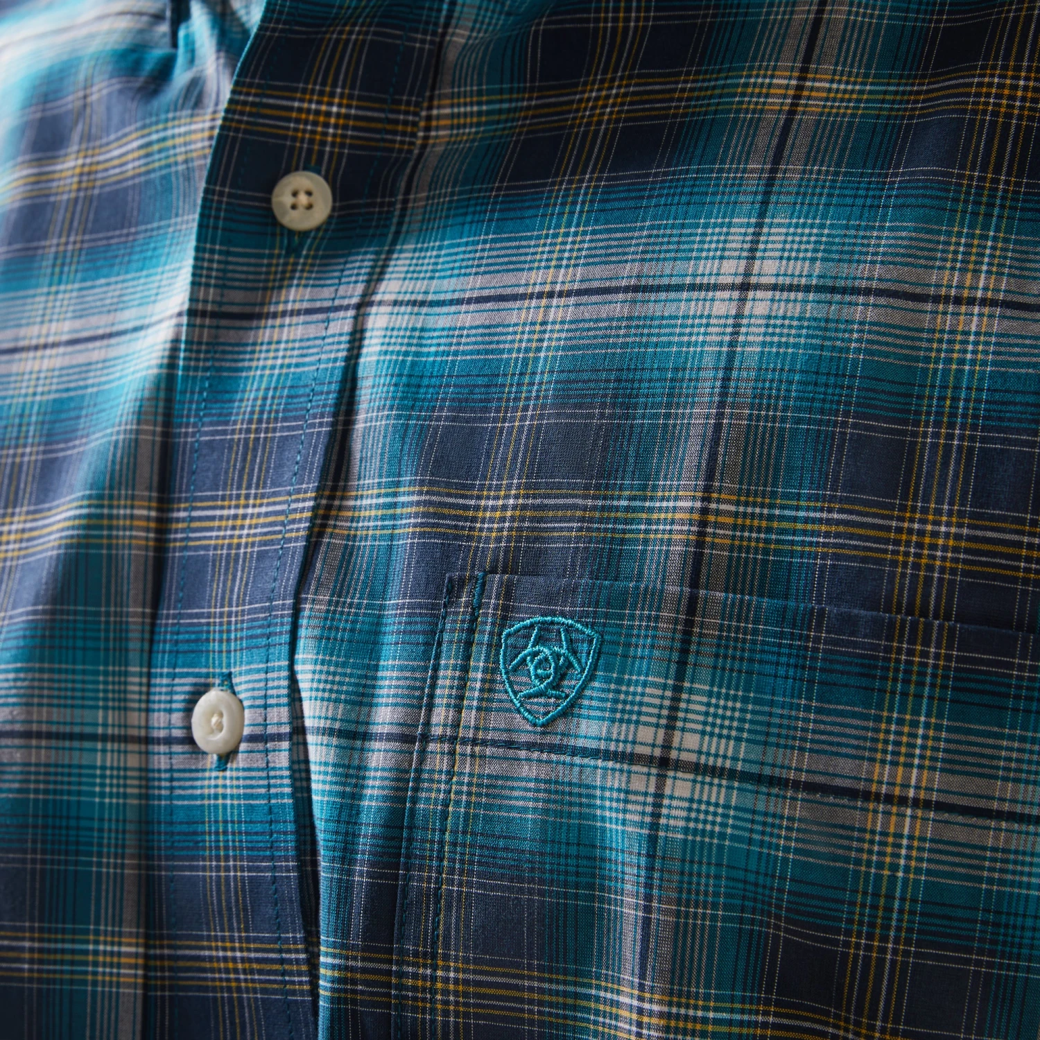 Men's Ariat Kenneth Plaid Button Down Shirt #10043645 - Image 4