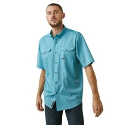 Men's Ariat Rebar Button Down Shirt #10043580X (Big And Tall)