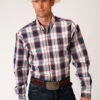 Men's Roper Button Down Shirt #03-001-0378-4048BU