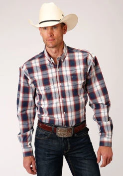 Men's Roper Button Down Shirt #03-001-0378-4048BU